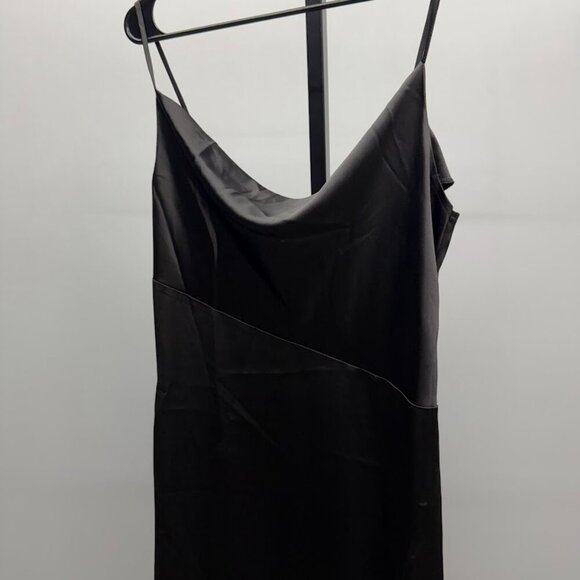 Black Satin Midi Dress - Picture 2 of 5
